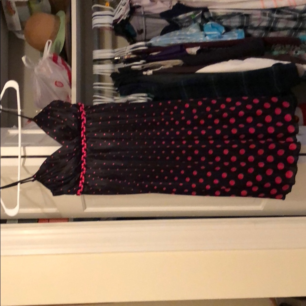 Black and hot pink party dress